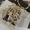 Gold bead pearl bracelet