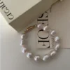 072-6 Luxury vintage French Baroque pearl bracelet