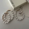 072-7 Luxury vintage French Baroque pearl bracelet