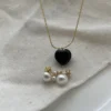 14K Gold Filled Freshwater Pearl Double Stud Earrings