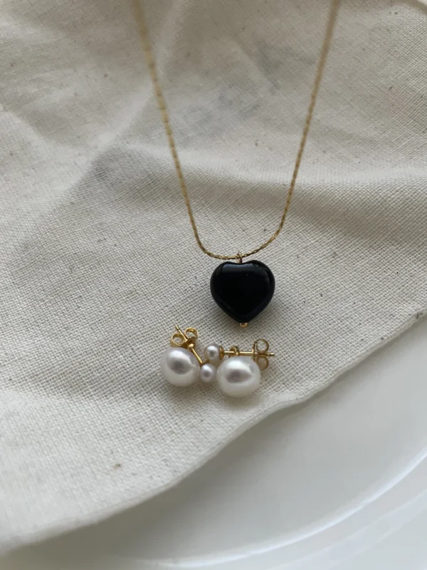 14K Gold Filled Freshwater Pearl Double Stud Earrings