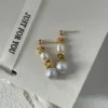 Fusion Grace Earrings – 14K Gold Baroque Pearls
