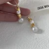 Fusion Grace Earrings – 14K Gold Baroque Pearls