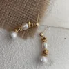 Fusion Grace Earrings – 14K Gold Baroque Pearls