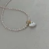 Heart-Shaped Baroque Freshwater Pearl Light Pink Beaded Necklace