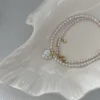 Heart-Shaped Baroque Freshwater Pearl Light Pink Beaded Necklace