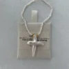 Natural Baroque Pearl Necklace With Cross Pendant