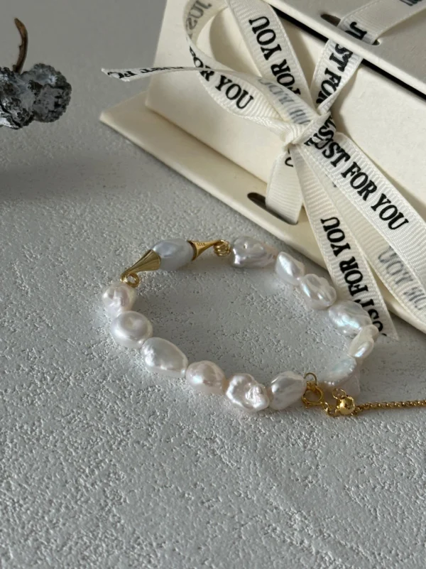 Seawater peach bracelet baroque pearl bracelet