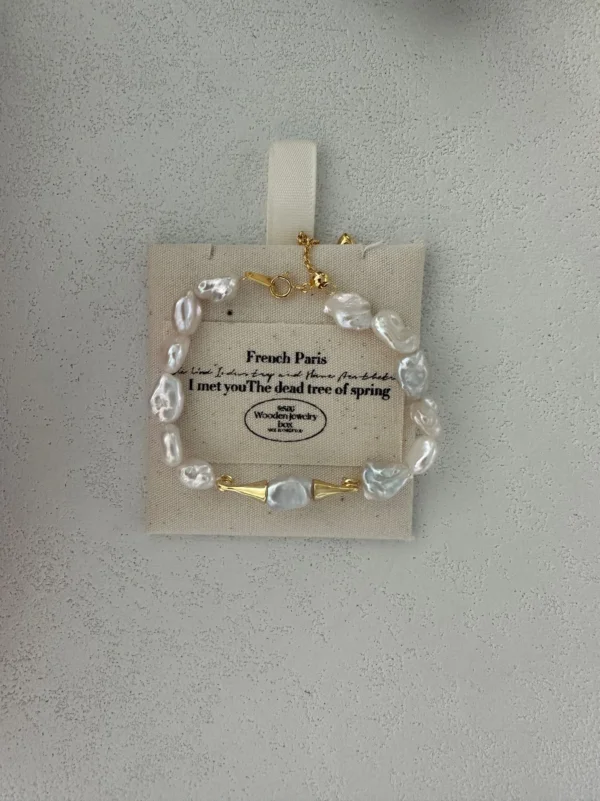 Seawater peach bracelet baroque pearl bracelet