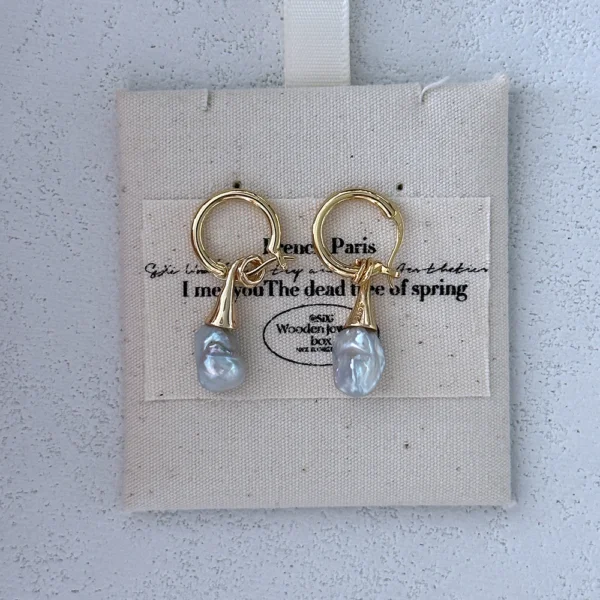 Irregular Baroque Pearl Drop Earrings