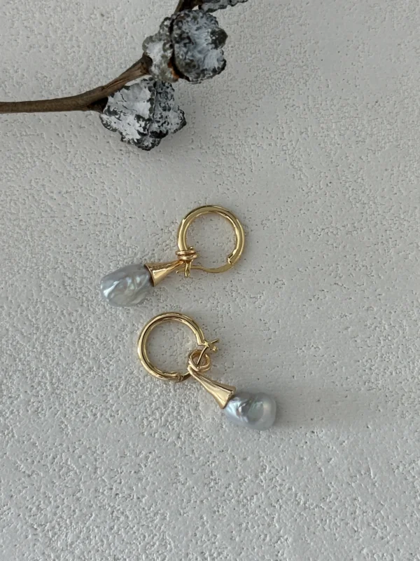 Irregular Baroque Pearl Drop Earrings