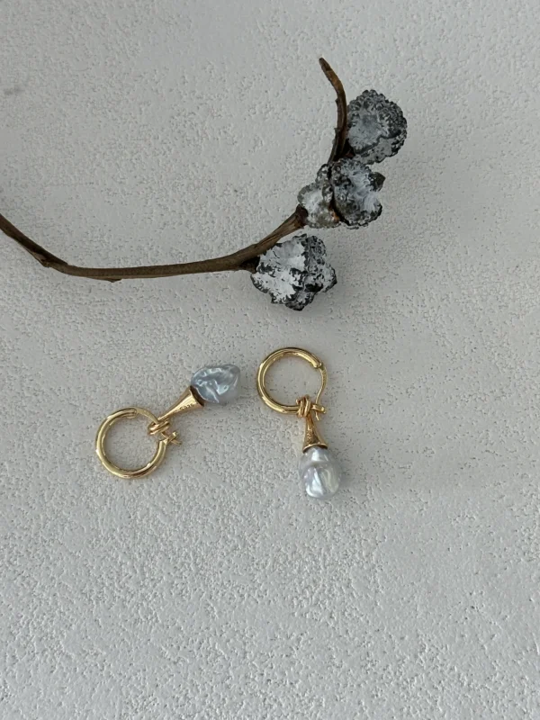 Irregular Baroque Pearl Drop Earrings