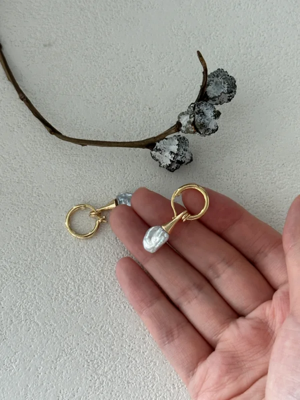 Irregular Baroque Pearl Drop Earrings