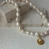 Rare Freshwater Druzy Rosebud Pearl Necklace And Bracelet Set