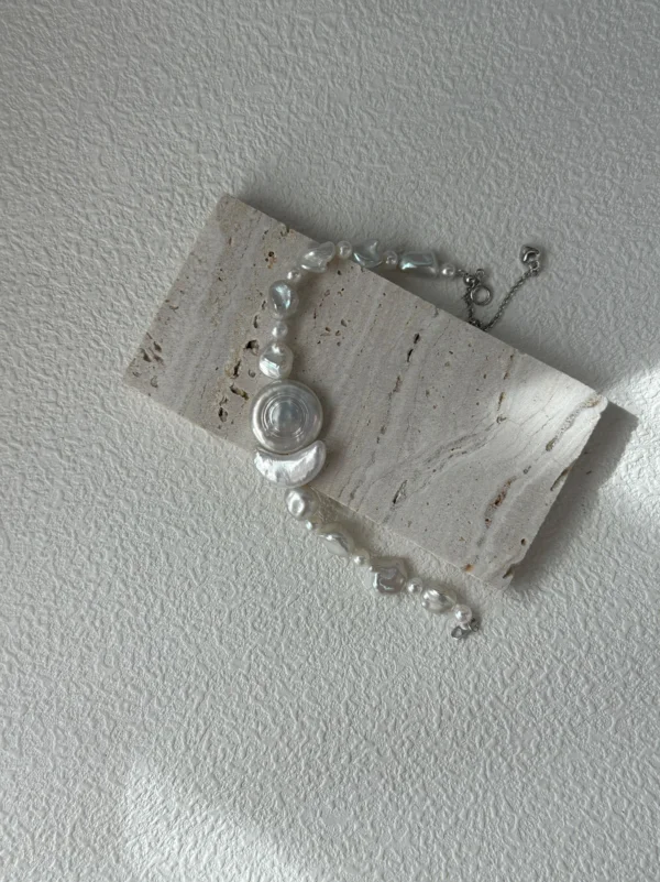 Baroque Pearl Sun & Moon Bracelet