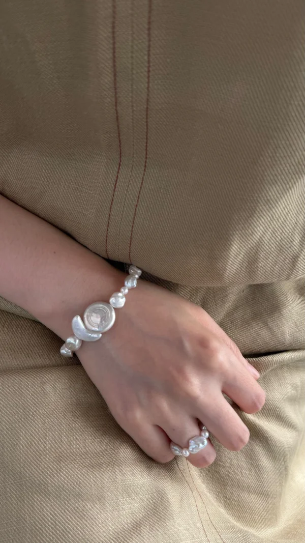 Baroque Pearl Sun & Moon Bracelet
