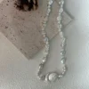 Sun & Moon Freshwater Pearl Necklace in S925 Sterling Silver