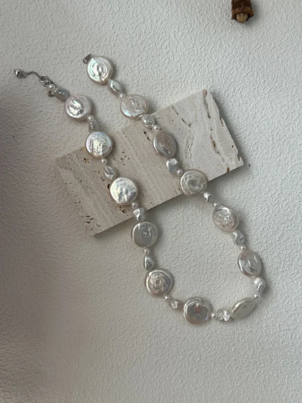 Baroque Sun and Moon pearl Necklace