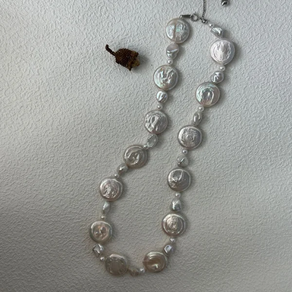 Baroque Sun and Moon pearl Necklace