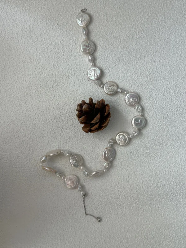 Baroque Sun and Moon pearl Necklace