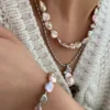 Baroque Freshwater Pearl Petal Set (Iridescent Pink Purple)