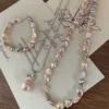Baroque Freshwater Pearl Petal Set (Iridescent Pink Purple)