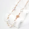 D0493-29_6 Baroque Pearl Floral Pendant Necklace in antique gold finish on 925 silver chain