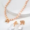 S925 silver natural baroque pearl necklace