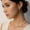 S925 silver natural baroque pearl necklace