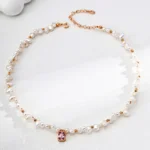 S925 silver natural pearl necklace