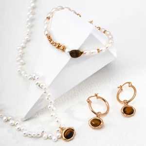 D0683-2_3 Moss Agate Sphere Boho Macrame Necklace/Choker