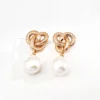 S925 silver design vintage natural baroque pearl earrings