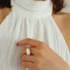 European and American style natural baroque pearl versatile open ring