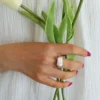 European and American style natural baroque pearl versatile open ring