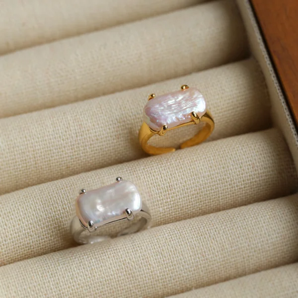 European and American style natural baroque pearl versatile open ring
