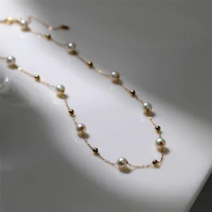 Gypsophila Pearl Necklace and Bracelet Set