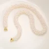 S003-20 Gold magnetic clasp detail on freshwater pearl necklace2