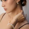 Baroque button pearl bracelet
