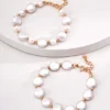 Baroque button pearl bracelet