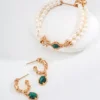S925 Silver Simple Natural Pearl Malachite Bracelet