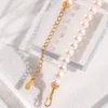 gold hook clasp and extender on French natural pearl necklace