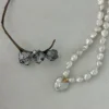baroque pearl necklace gold clasp and extender