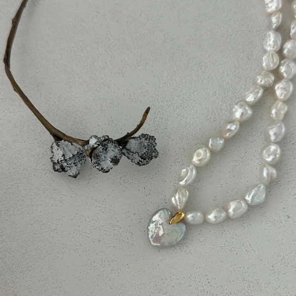 baroque pearl necklace gold clasp and extender