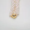 gold magnetic clasp on mini freshwater pearl bracelet