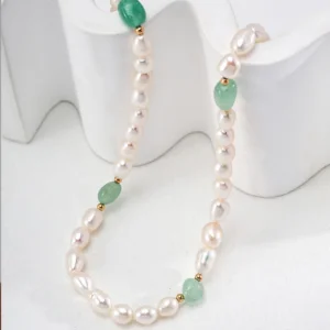 Natural Baroque Pearl Necklace, Minimalist French Series - 14K Gold Filled Chain