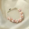 Color Pearl Twist Bracelet color freshwater pearl twist braided bracelet with magnetic clasp