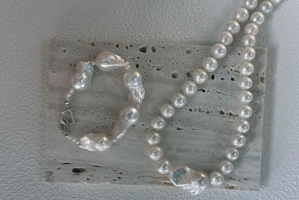 Collection of freshwater pearl necklaces earrings and bracelets