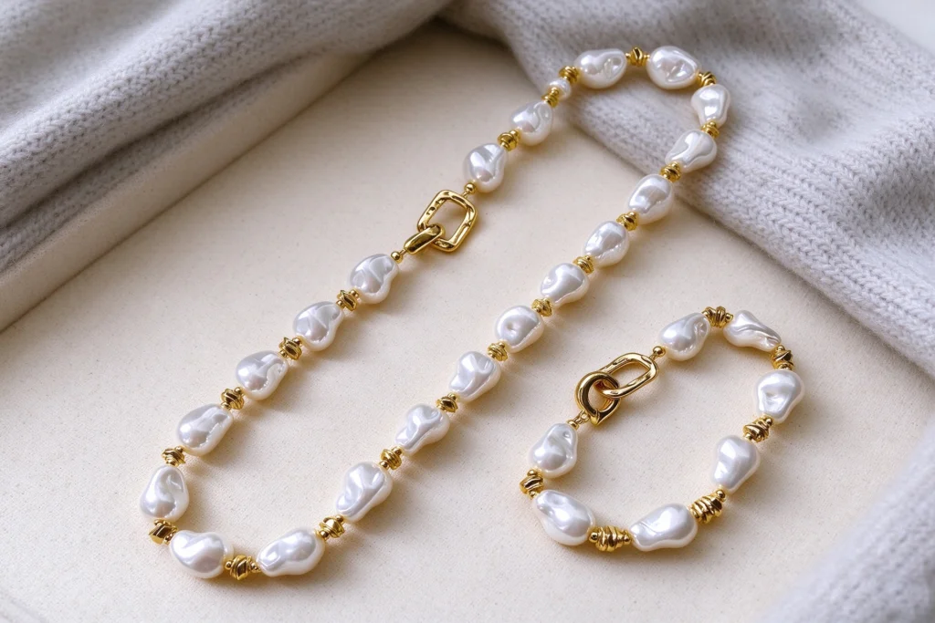 baroque pearl jewelry with natural irregular shapes